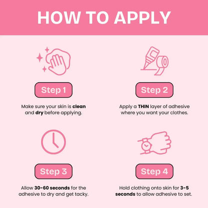 Body Adhesive 20G/0.7Oz - Body Glue for Long-Lasting Slip Resistance, a Fashion Glue That Leaves No Trace, Suitable for All Clothing Bra Accessories Womenswear Rider Tiktokshopspringglowup