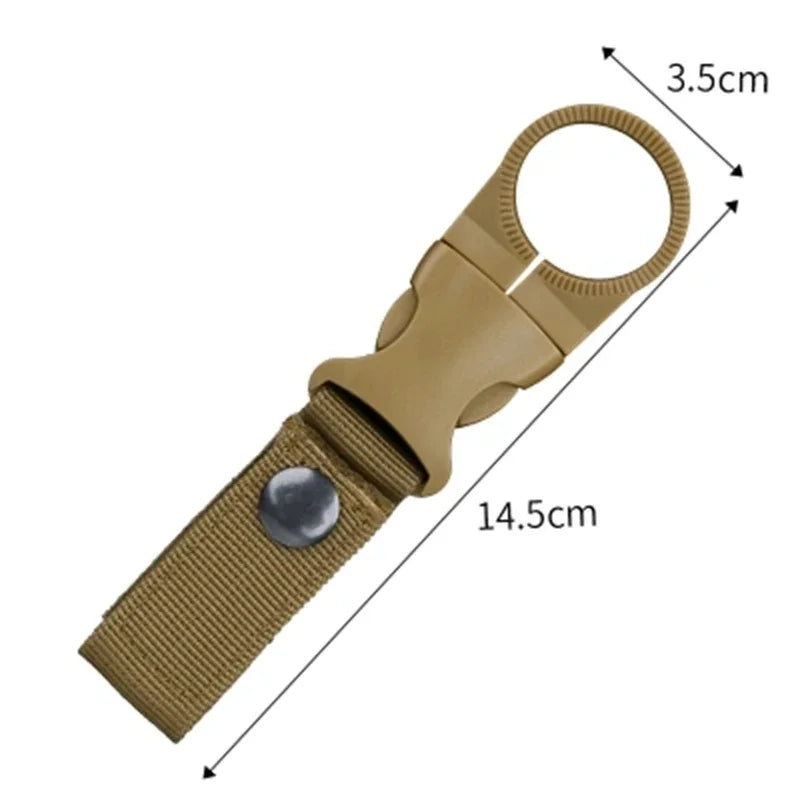 2Pc Outdoor Waterbottle Buckle Hook Nylon Webbing Buckle Hook Climb Carabiner Belt Backpack Hanger Camp Water Bottle Holder Clip