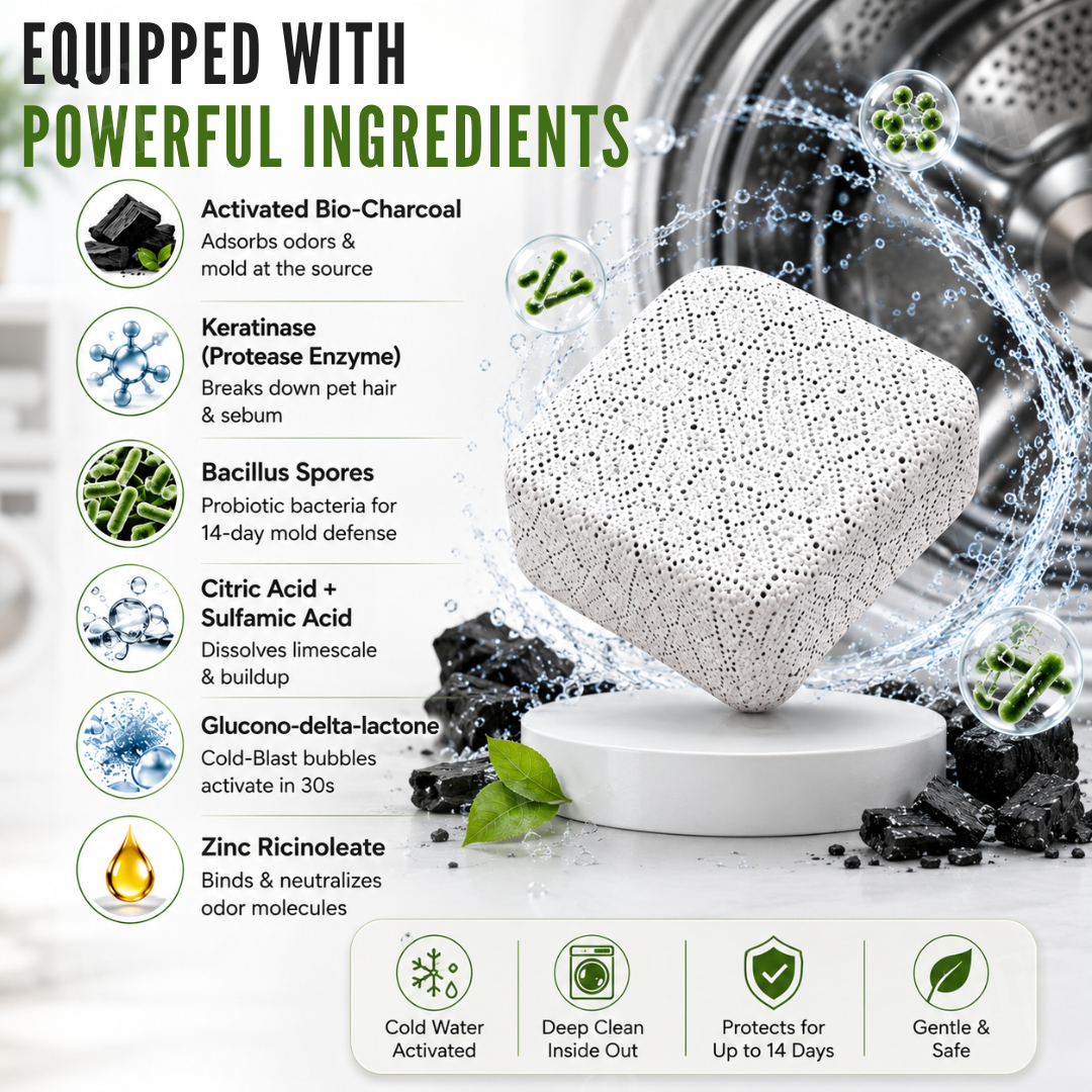 AEXZR® CarbonMelt Bio-Enzyme Washer Cleaner Tablets