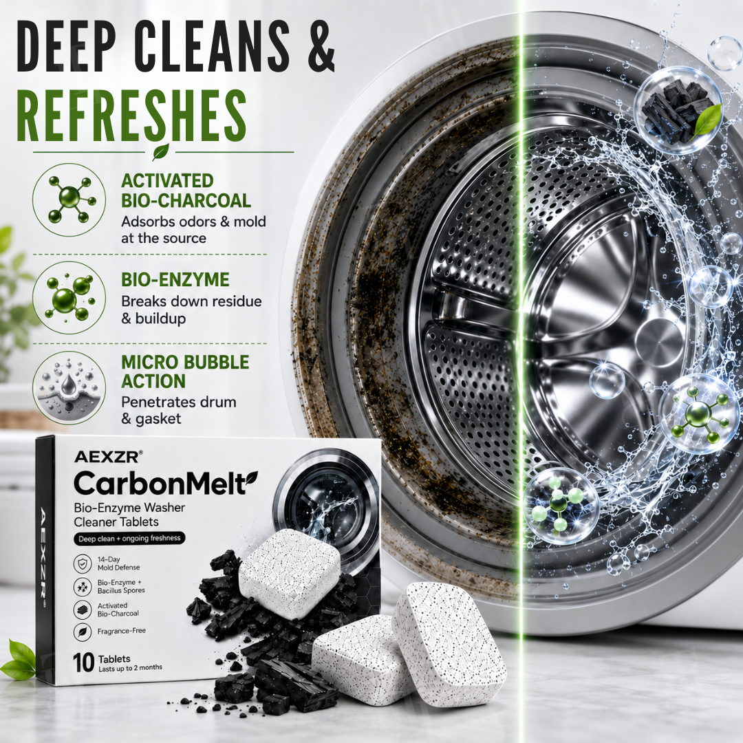 AEXZR® CarbonMelt Bio-Enzyme Washer Cleaner Tablets