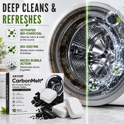 AEXZR® CarbonMelt Bio-Enzyme Washer Cleaner Tablets