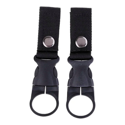 2Pc Outdoor Waterbottle Buckle Hook Nylon Webbing Buckle Hook Climb Carabiner Belt Backpack Hanger Camp Water Bottle Holder Clip
