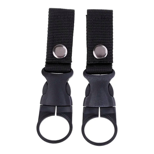 2Pc Outdoor Waterbottle Buckle Hook Nylon Webbing Buckle Hook Climb Carabiner Belt Backpack Hanger Camp Water Bottle Holder Clip
