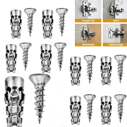 6*14Mm Door Hinge Thread Repair Screws, 30Pack/60Pack Short Expansion Wall Anchors, Stripped Thread Repair Fixer for Cabinet, Tile, Stone and Partition Hinge Mounting