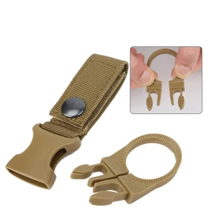 2Pc Outdoor Waterbottle Buckle Hook Nylon Webbing Buckle Hook Climb Carabiner Belt Backpack Hanger Camp Water Bottle Holder Clip