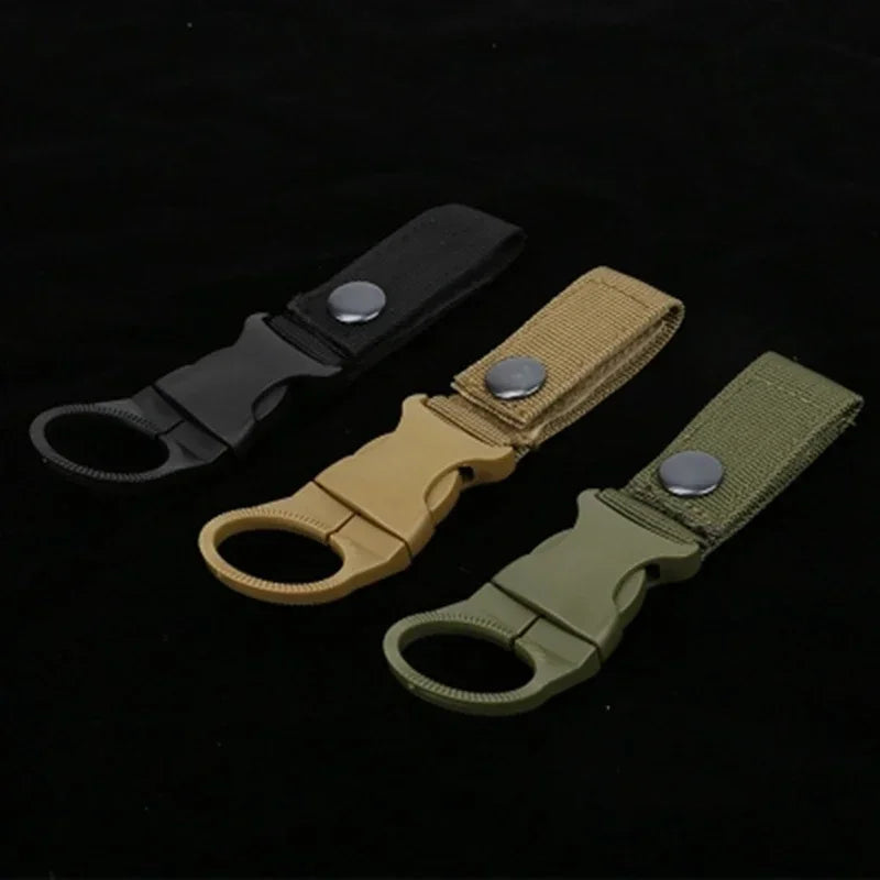 2Pc Outdoor Waterbottle Buckle Hook Nylon Webbing Buckle Hook Climb Carabiner Belt Backpack Hanger Camp Water Bottle Holder Clip