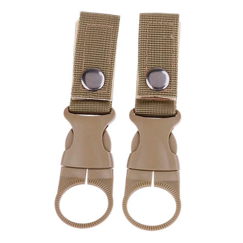 2Pc Outdoor Waterbottle Buckle Hook Nylon Webbing Buckle Hook Climb Carabiner Belt Backpack Hanger Camp Water Bottle Holder Clip