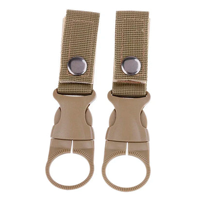 2Pc Outdoor Waterbottle Buckle Hook Nylon Webbing Buckle Hook Climb Carabiner Belt Backpack Hanger Camp Water Bottle Holder Clip