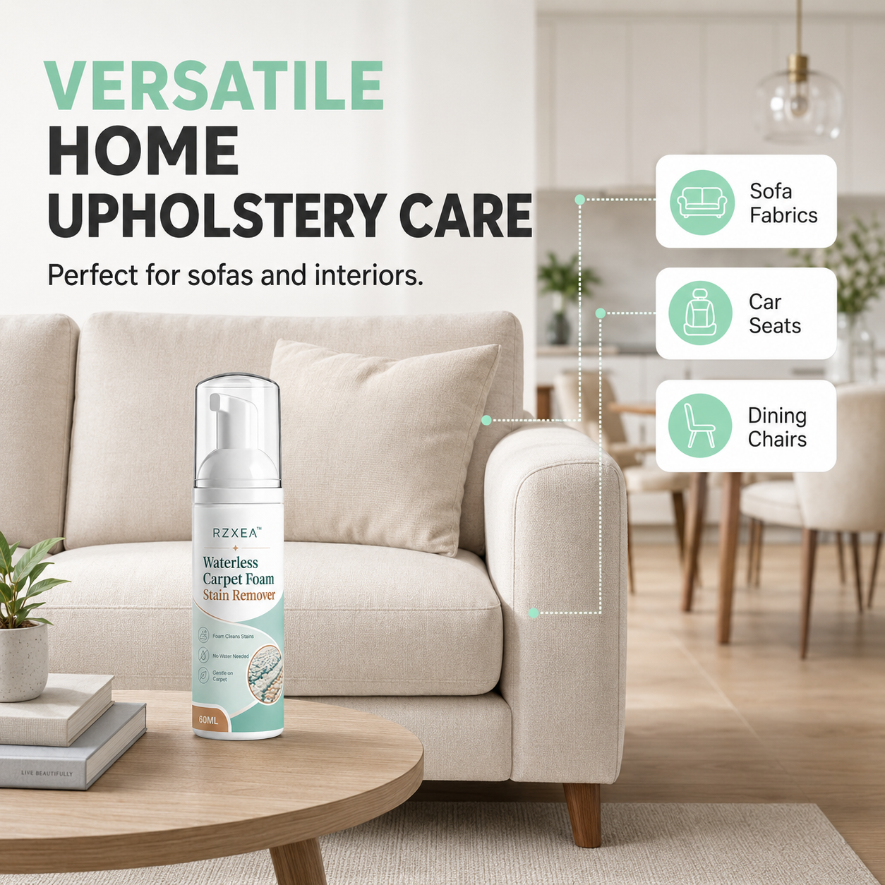 RZXEA™ Waterless Carpet Foam Stain Remover
