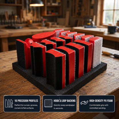 Sanding Block Set🛠️Master every curve, groove, and corner with effortless precision. 🛠️