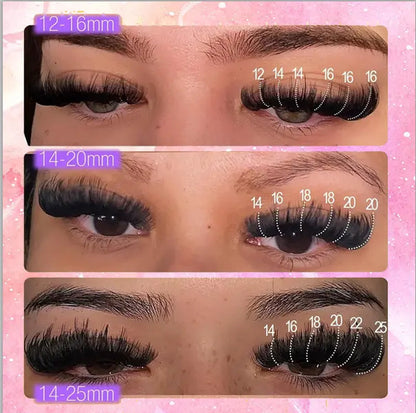 Fluffy Lash Clusters Thick 280D Volume Eyelash Clusters 12-25Mm Wispy Individual Lashes D Curly Cluster Eyelash Extensions DIY Lash Extension for Beginners