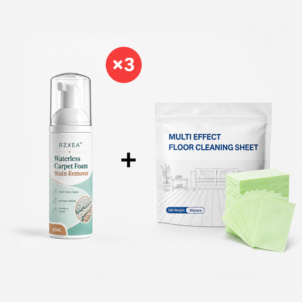 RZXEA™ Waterless Carpet Foam Stain Remover